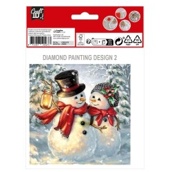 Kerst diamond painting kaarten (2 st.)