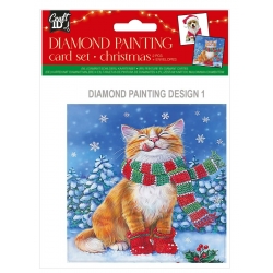 Kerst diamond painting kaarten (2 st.)