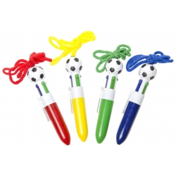 Vier kleuren voetbal pen