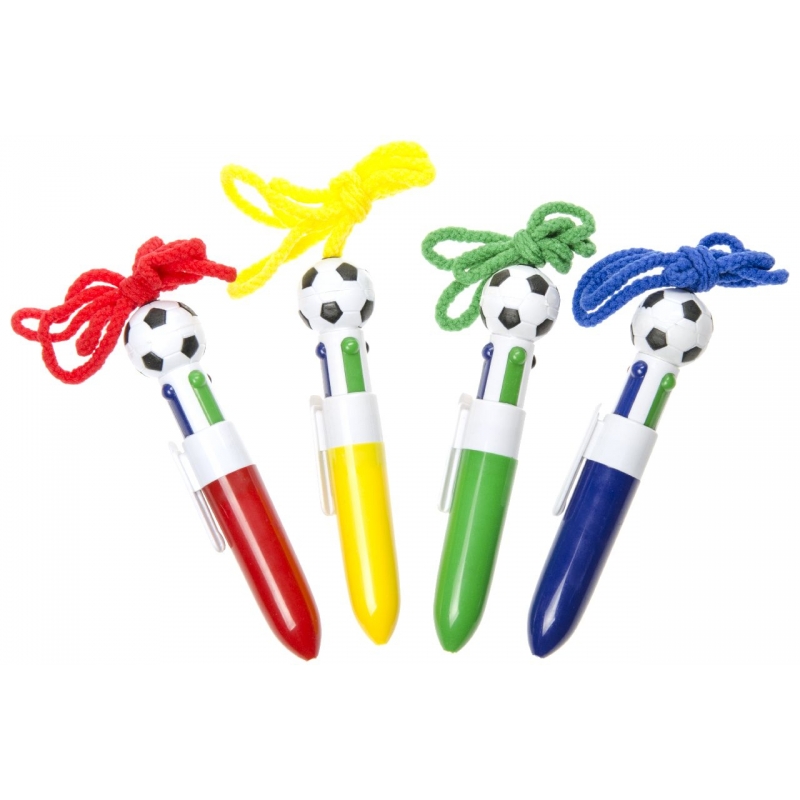 Vier kleuren voetbal pen