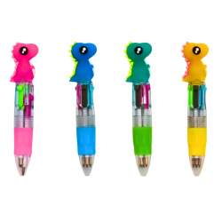 4 kleuren pen dino