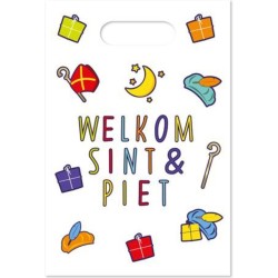 Uitdeelzakjes "welkom Sint en Piet"