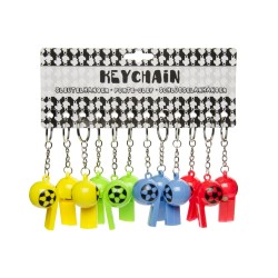 voetbalfluitje sleutelhanger