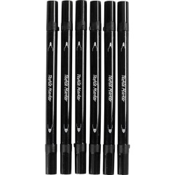 Dubbelzijdige textielstiften zwart