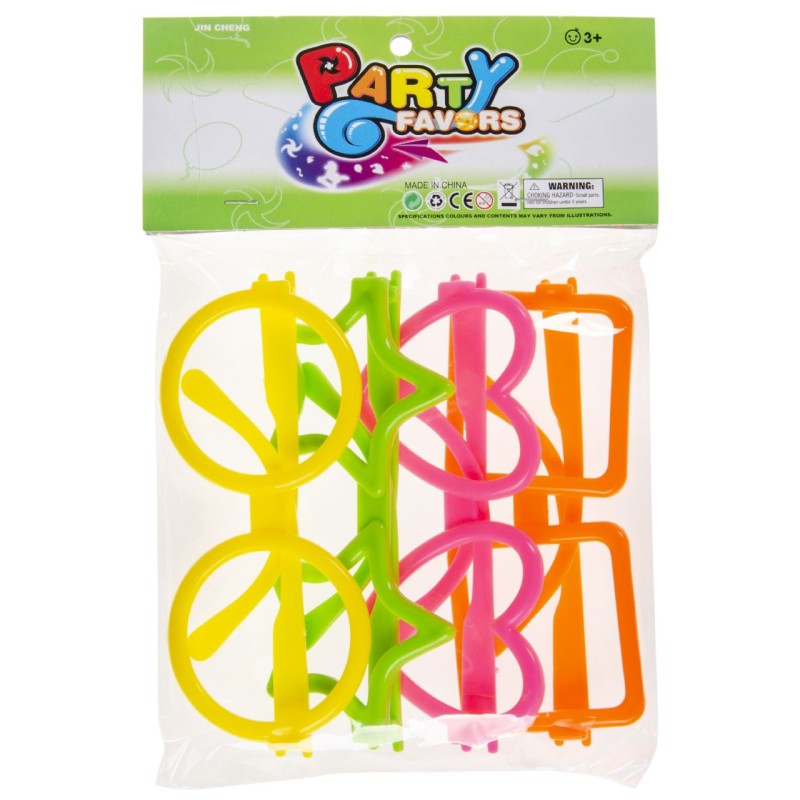 Feestbril neon (4 st.)