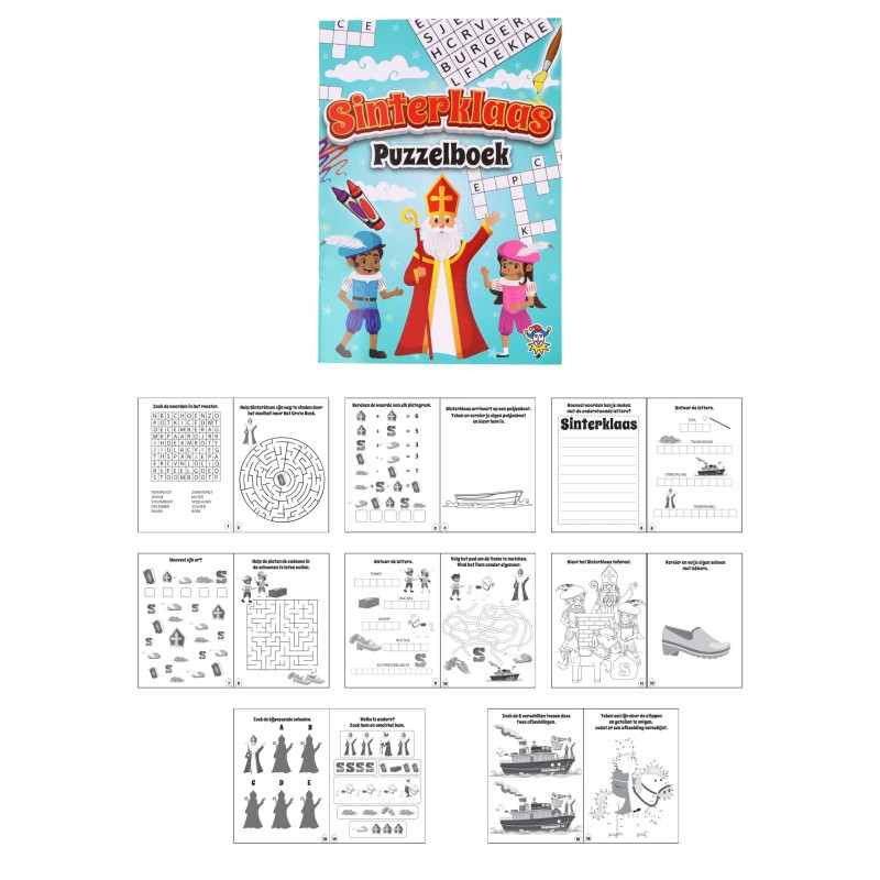 Sint kleur- en puzzel boekje