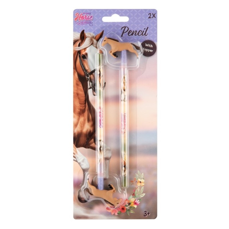Paarden potloden met topper (2 st.)