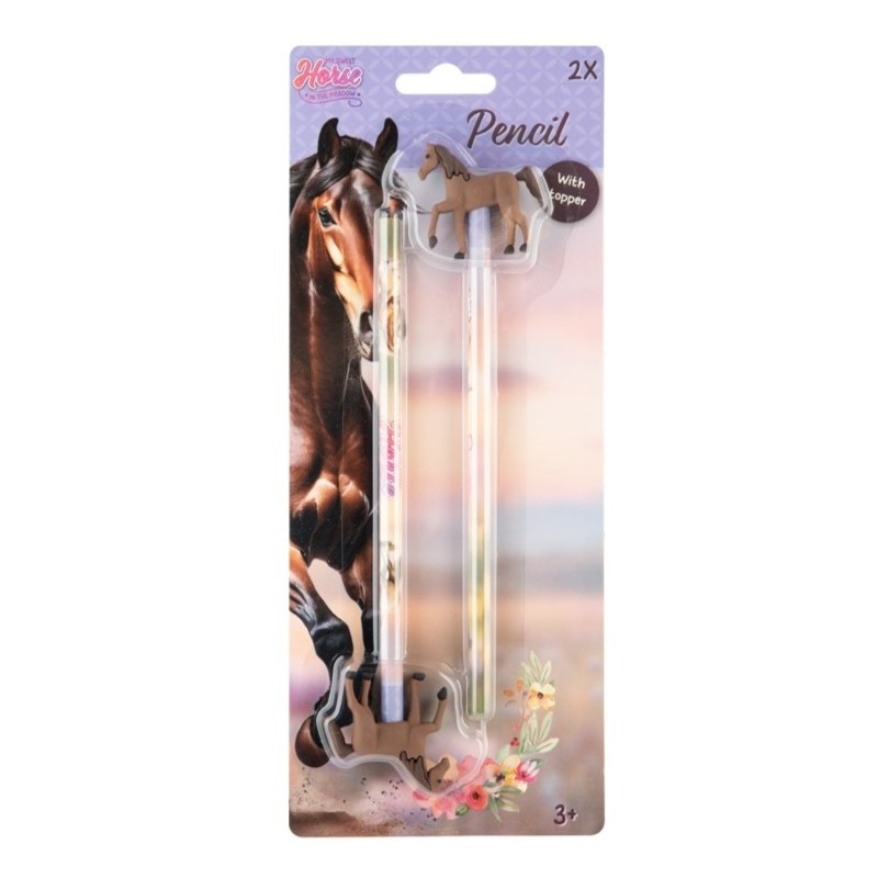 Paarden potloden met topper (2 st.)