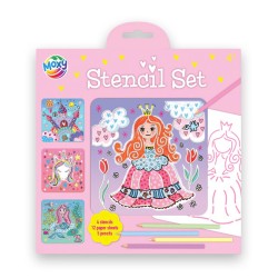 Sjablonen set met potloden meisjes