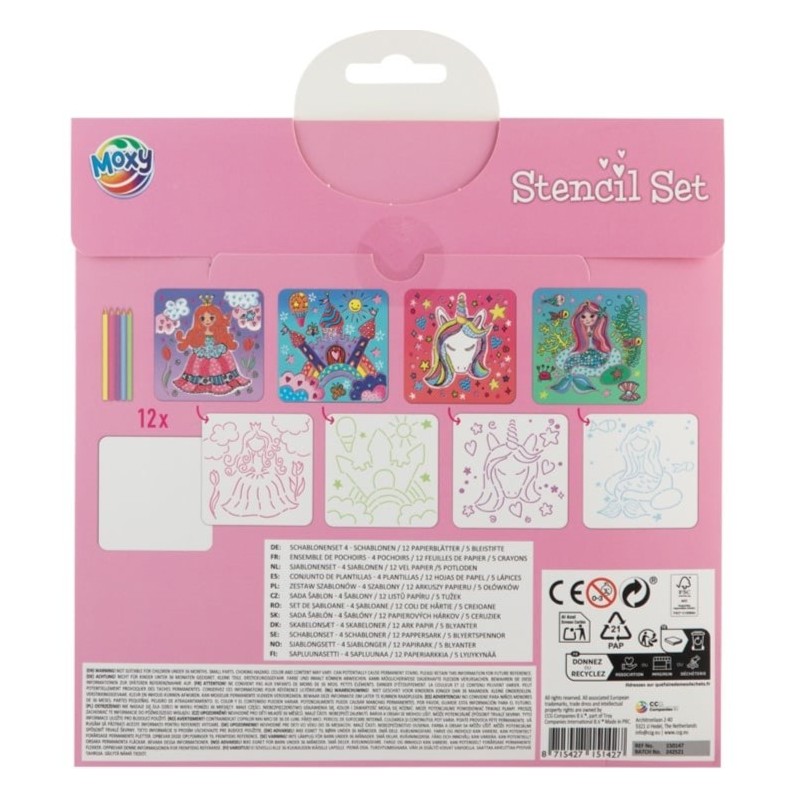 Sjablonen set met potloden