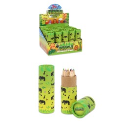 Kleurpotloodjes in koker jungle