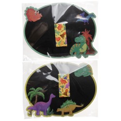 Krijtbord met krijtjes dino