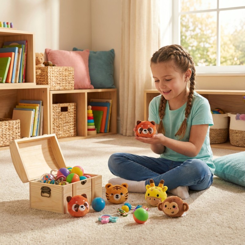 Pluche jungle stuiterbal