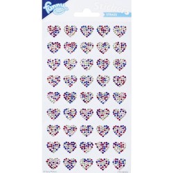 Strass stickers hart