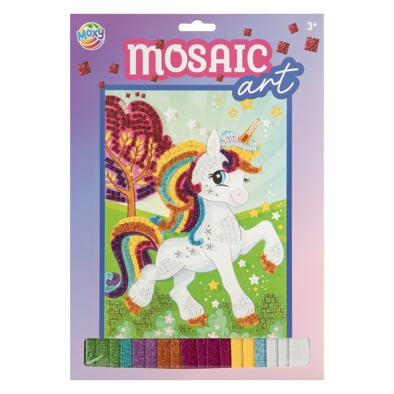 Mozaïek kunst glitter A4