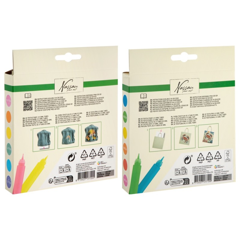 3D textielverf (6 st.)