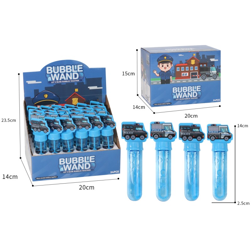 Bellenblaas met figuur politie