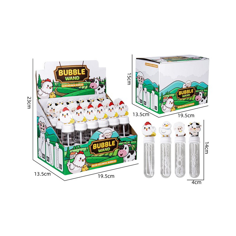 Bellenblaas met figuur boerderij