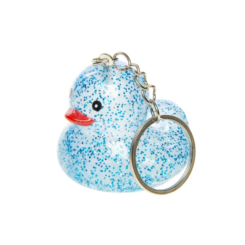 Sleutelhanger glitter eend