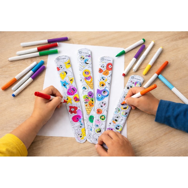 Klaparmband emoji inkleurbaar