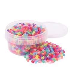 Strijkkralen glitter in opbergbakje