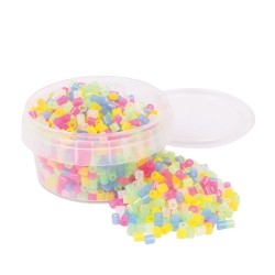 Strijkkralen transparant in opbergbakje