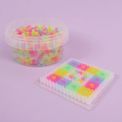 Strijkkralen transparant in opbergbakje