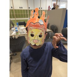 Dieren masker met stiften