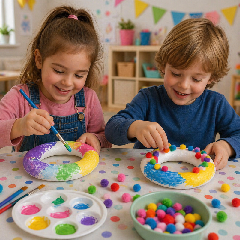 Piepschuim (polystyreen) ring, krans