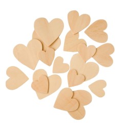 Houten hartjes (100 st.)