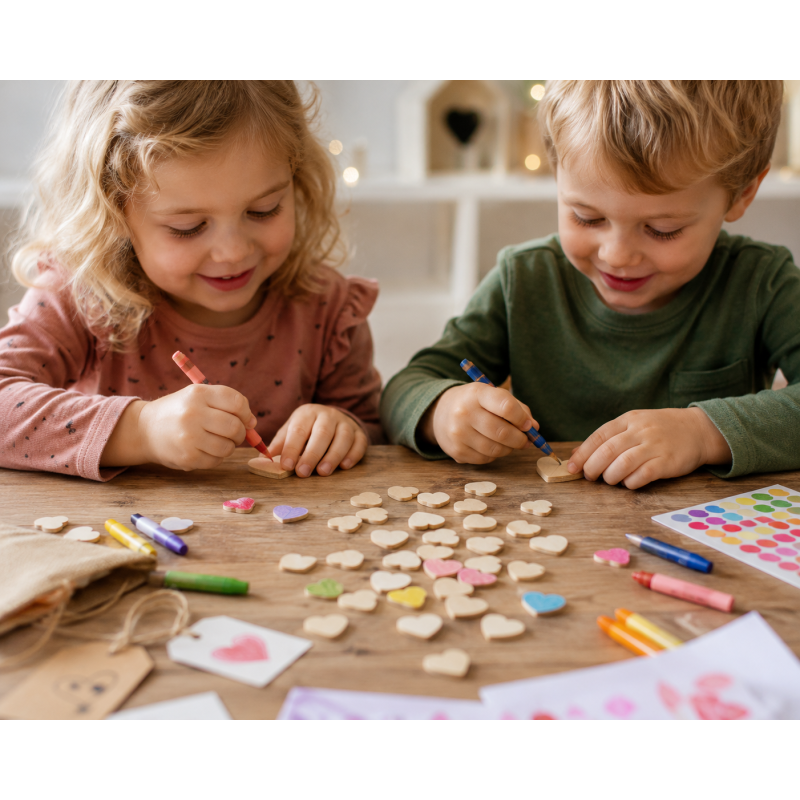 Houten harten (100 st)