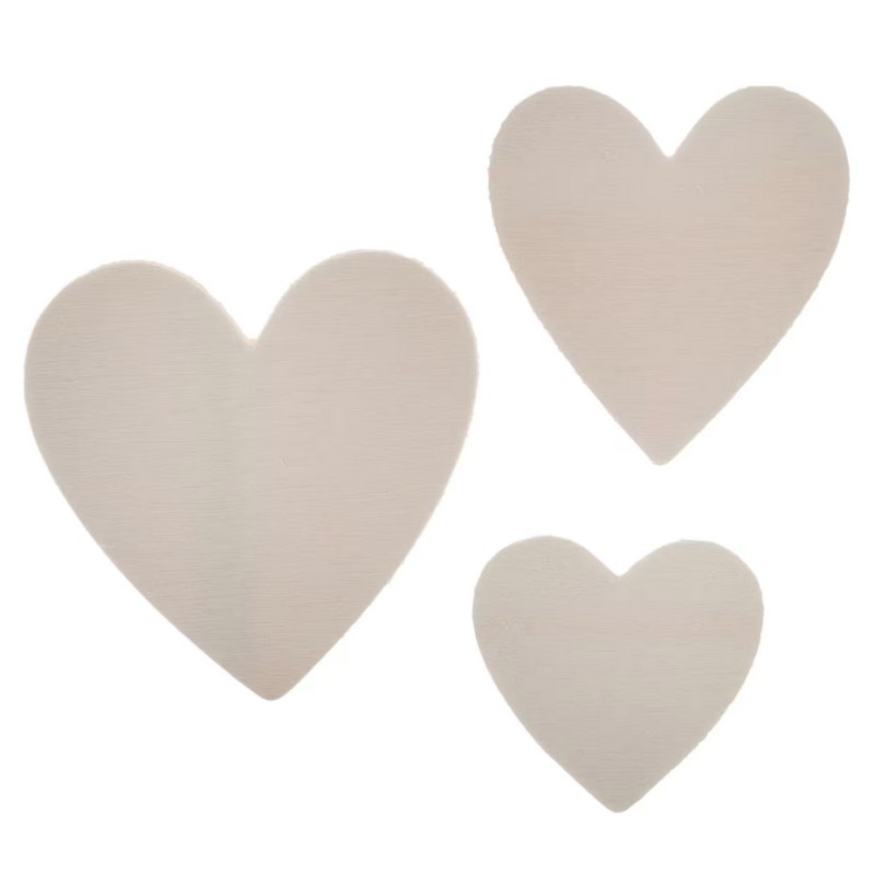 Houten hartjes (100 st.)