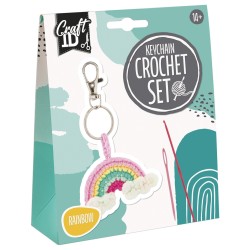 Haakpakket sleutelhanger regenboog