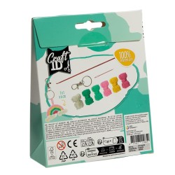 Haakpakket sleutelhanger regenboog