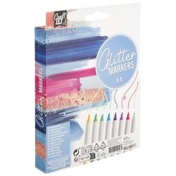 Glitter markers 8 st.