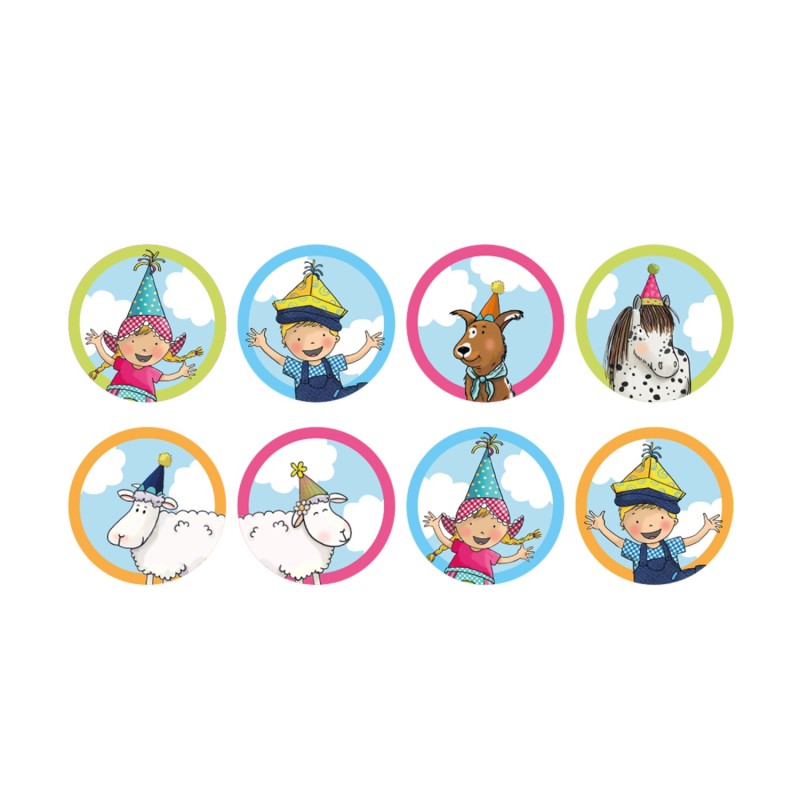Fien & Teun uitdeelzakjes met stickers (8 st.)