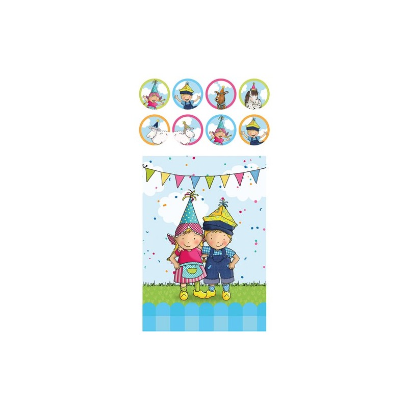 Fien & Teun uitdeelzakjes met stickers (8 st.)
