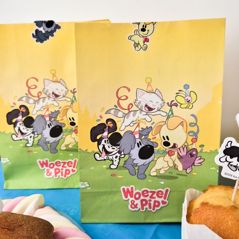 Woezel & Pip uitdeelzakjes met stickers (8 st.)