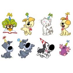 Woezel & Pip uitdeelzakjes met stickers (8 st.)