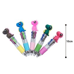 4 kleuren pen dino