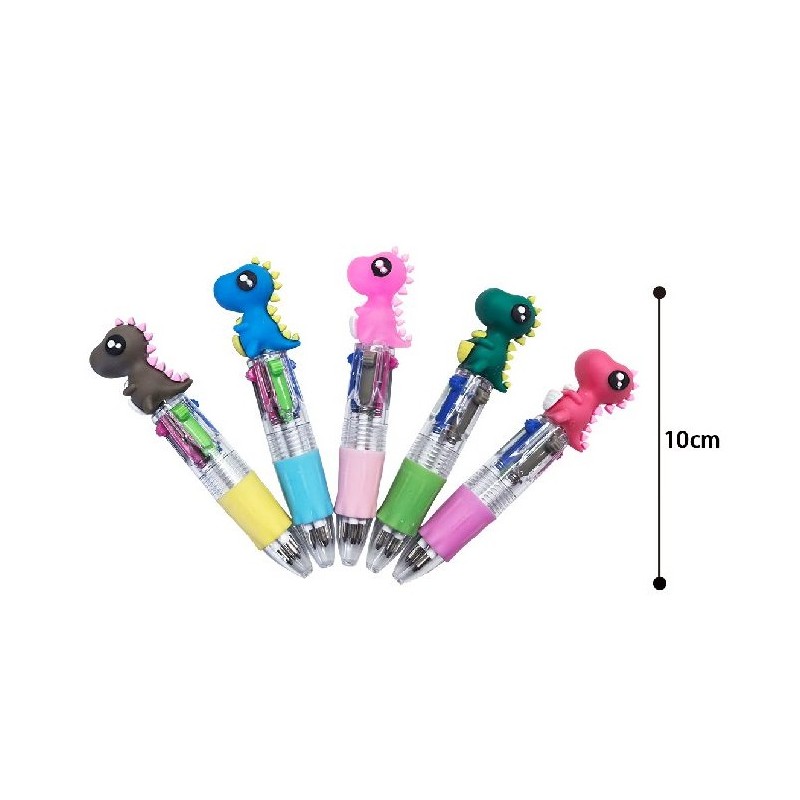 4 kleuren pen dino