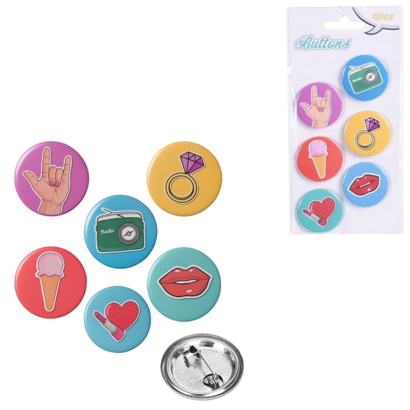 Button cartoon ( 6 st.)