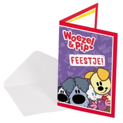 Woezel & Pip uitnodigingen ( 8 st.)