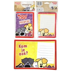 Woezel & Pip uitnodigingen ( 8 st.)