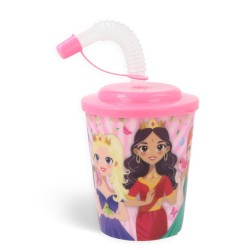 Beker met deksel en rietje prinses