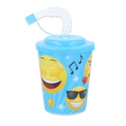 Beker met deksel en rietje emoji