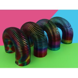 Regenboogspiraal metallic XL