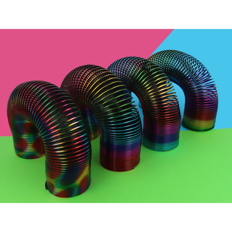 Regenboogspiraal metallic XL
