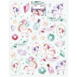 Unicorn stickervel groot