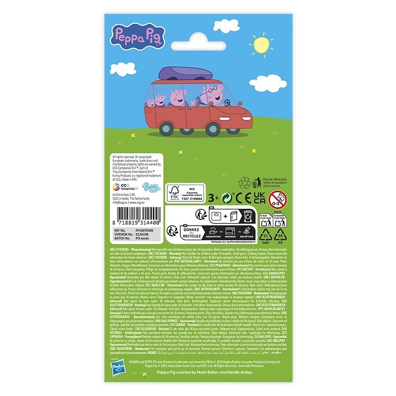 Stickervel Peppa Pig